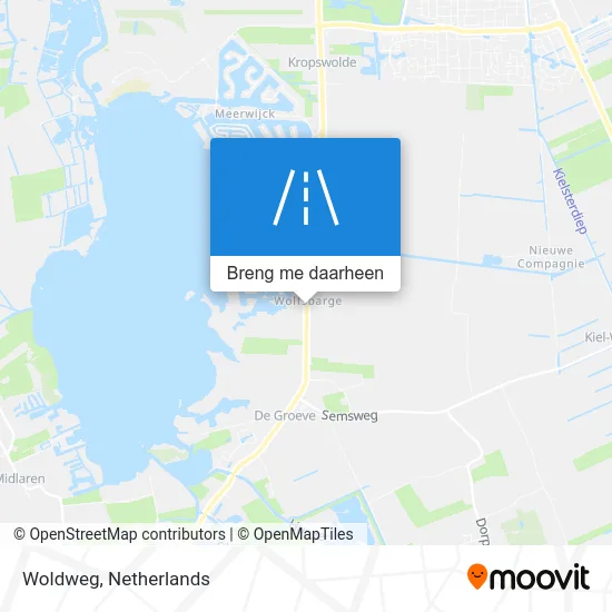 Woldweg kaart