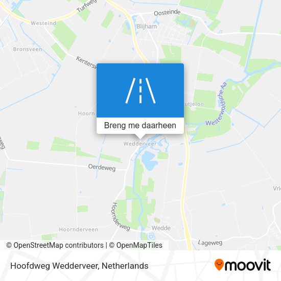 Hoofdweg Wedderveer kaart