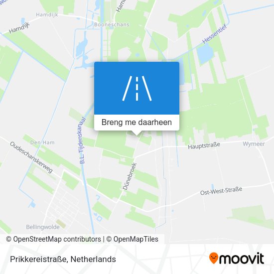 Prikkereistraße kaart