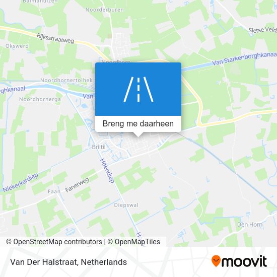 Van Der Halstraat kaart