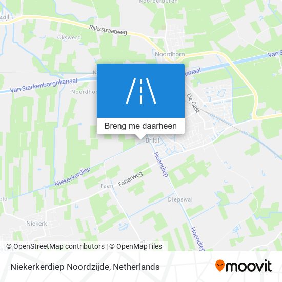 Niekerkerdiep Noordzijde kaart