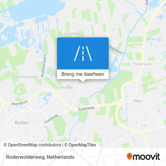 Roderwolderweg kaart