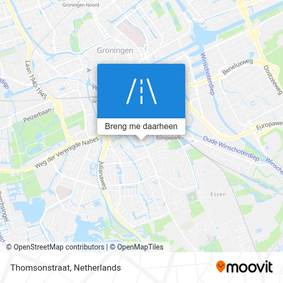 Thomsonstraat kaart