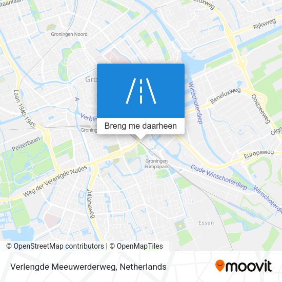 Verlengde Meeuwerderweg kaart