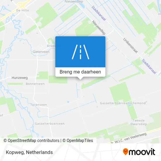 Kopweg kaart