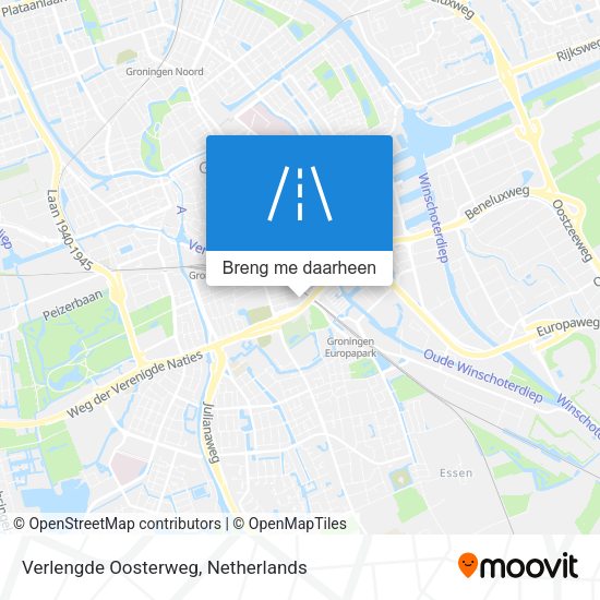 Verlengde Oosterweg kaart