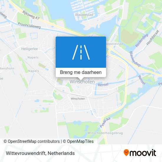 Wittevrouwendrift kaart