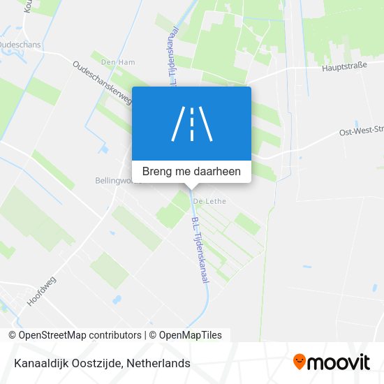 Kanaaldijk Oostzijde kaart