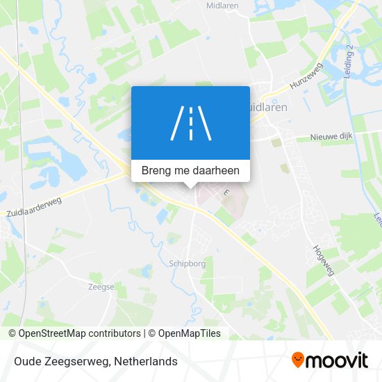 Oude Zeegserweg kaart