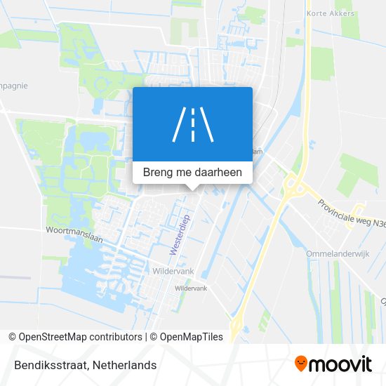 Bendiksstraat kaart