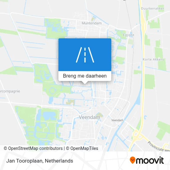 Jan Tooroplaan kaart