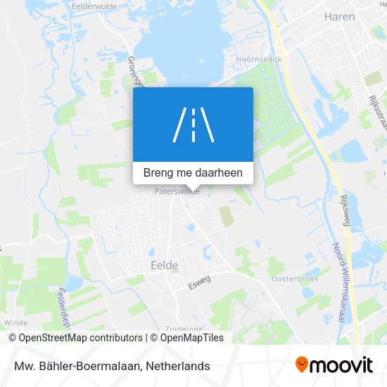 Mw. Bähler-Boermalaan kaart