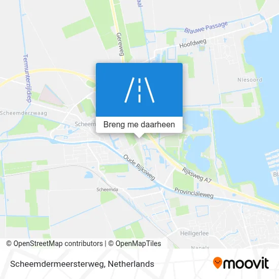 Scheemdermeersterweg kaart