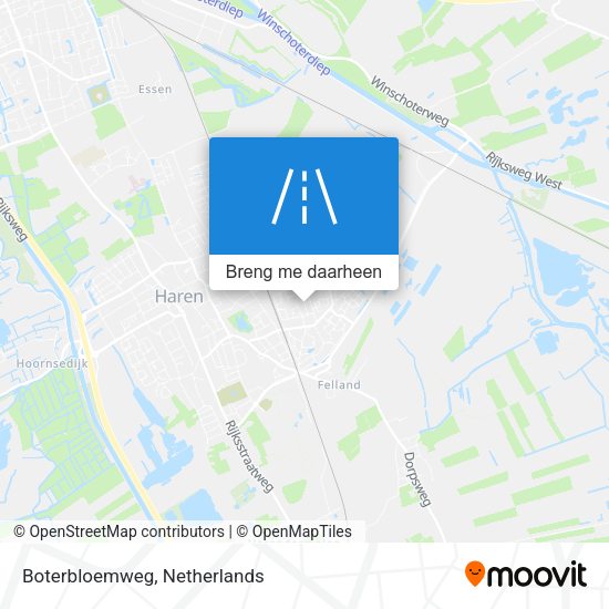 Boterbloemweg kaart