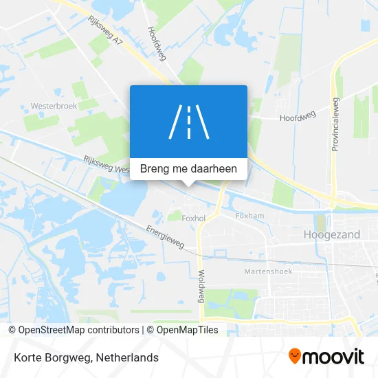 Korte Borgweg kaart