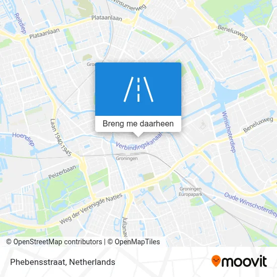 Phebensstraat kaart