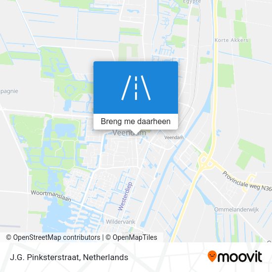 J.G. Pinksterstraat kaart