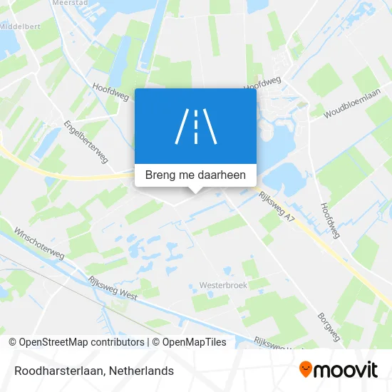 Roodharsterlaan kaart