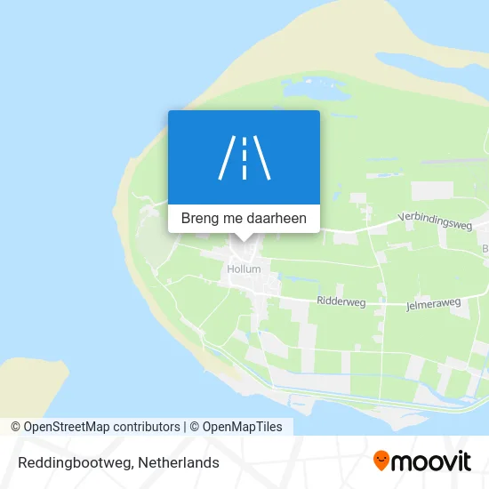 Reddingbootweg kaart