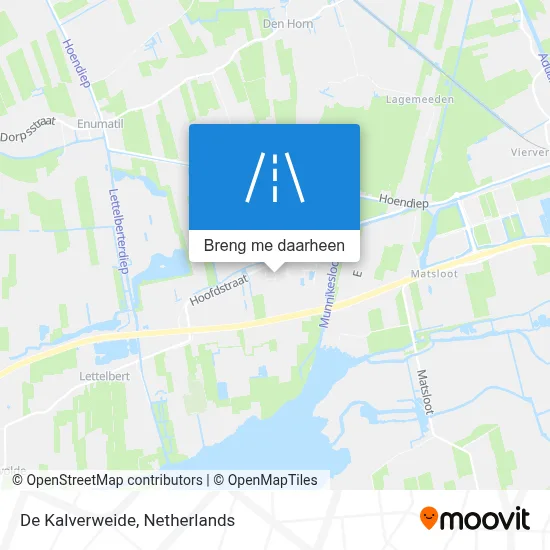 De Kalverweide kaart