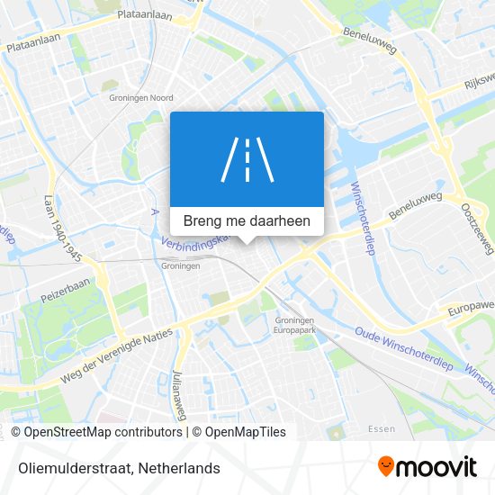 Oliemulderstraat kaart