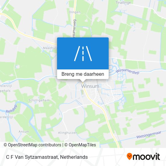 C F Van Sytzamastraat kaart