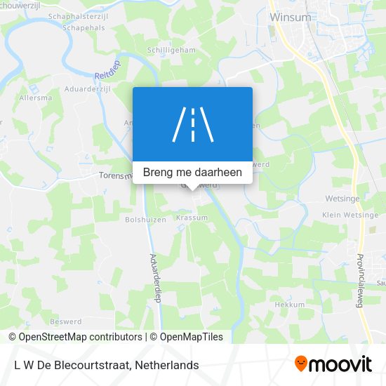 L W De Blecourtstraat kaart