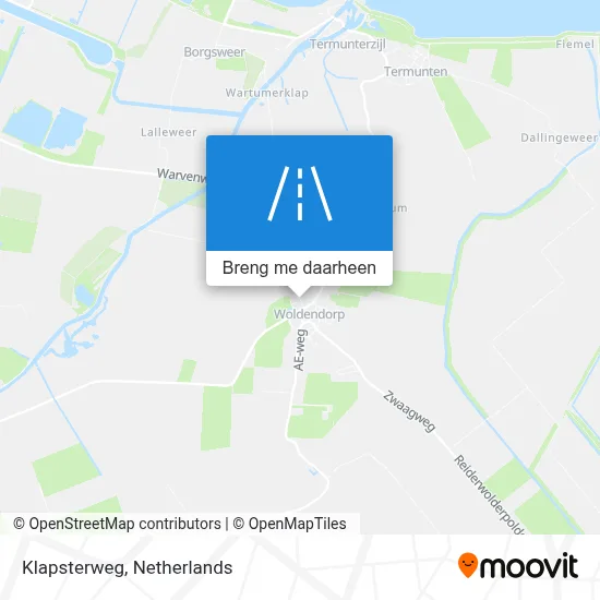 Klapsterweg kaart