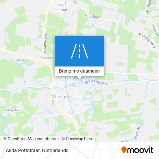 Alida Pottstraat kaart