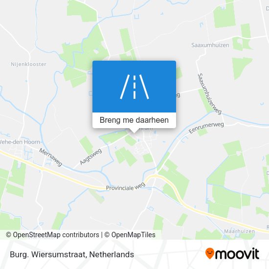 Burg. Wiersumstraat kaart