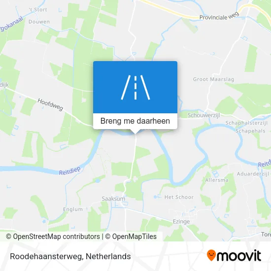 Roodehaansterweg kaart
