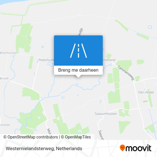 Westernielandsterweg kaart