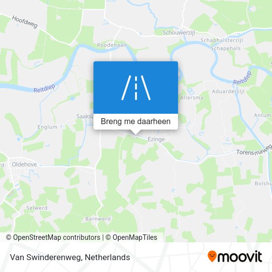Van Swinderenweg kaart