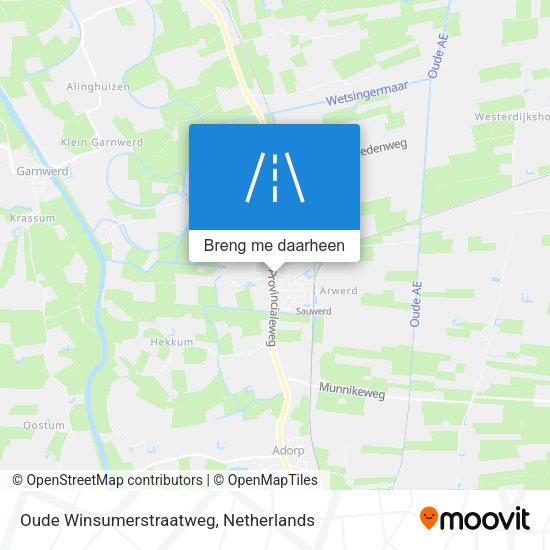 Oude Winsumerstraatweg kaart