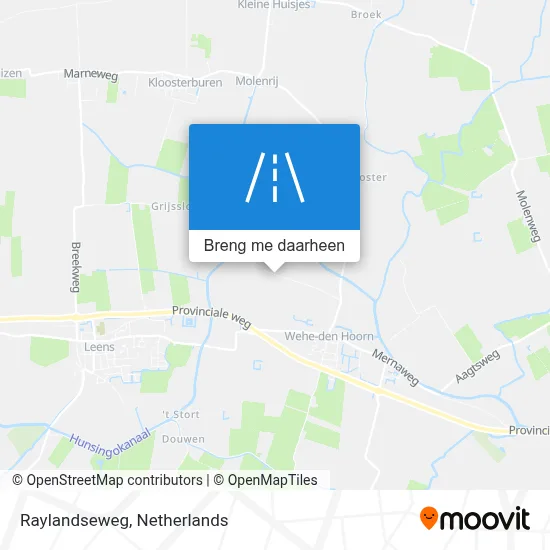 Raylandseweg kaart