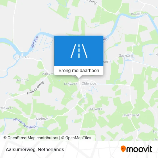 Aalsumerweg kaart