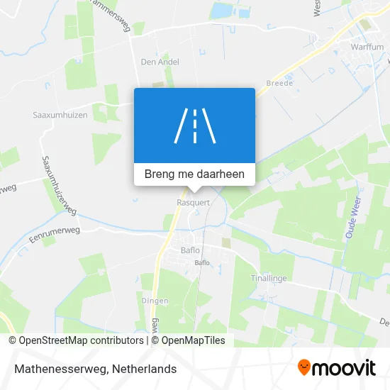 Mathenesserweg kaart