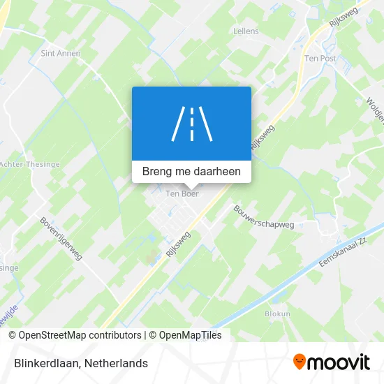 Blinkerdlaan kaart