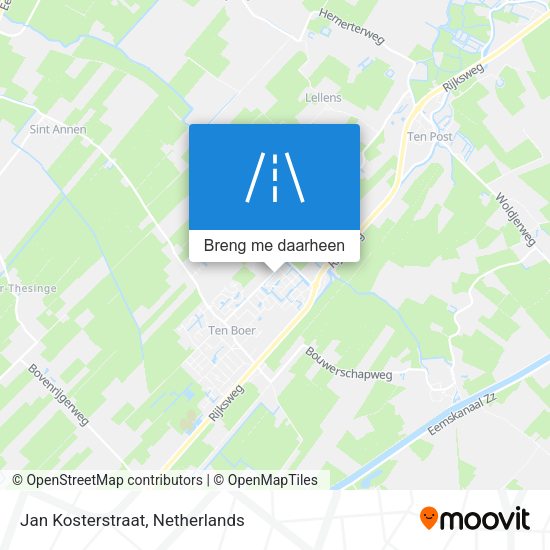 Jan Kosterstraat kaart