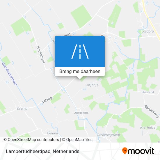 Lambertudheerdpad kaart