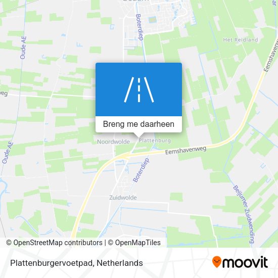 Plattenburgervoetpad kaart