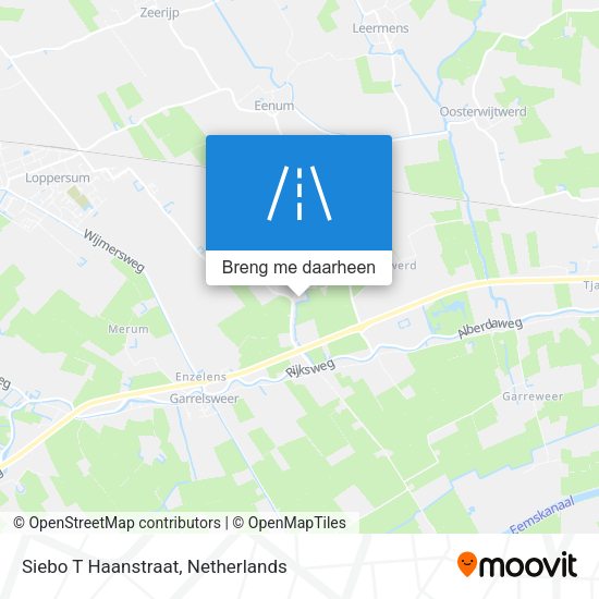 Siebo T Haanstraat kaart