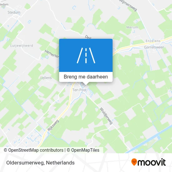Oldersumerweg kaart