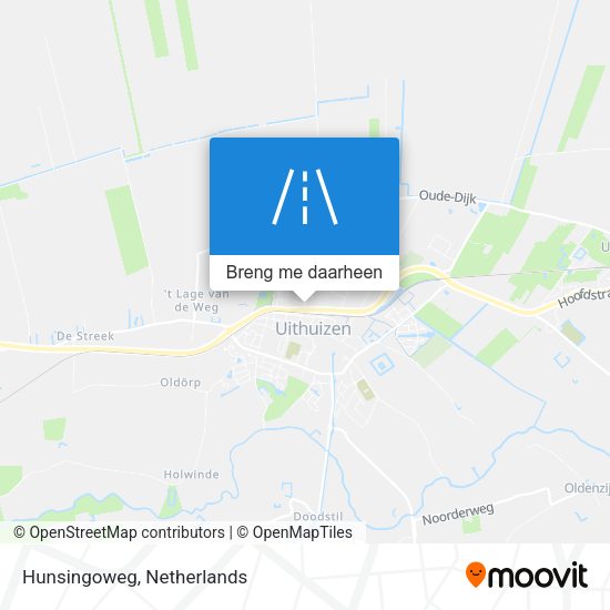 Hunsingoweg kaart