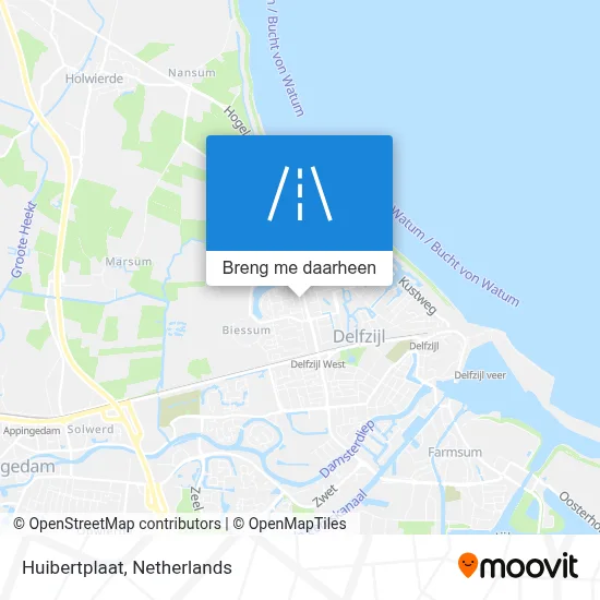 Huibertplaat kaart