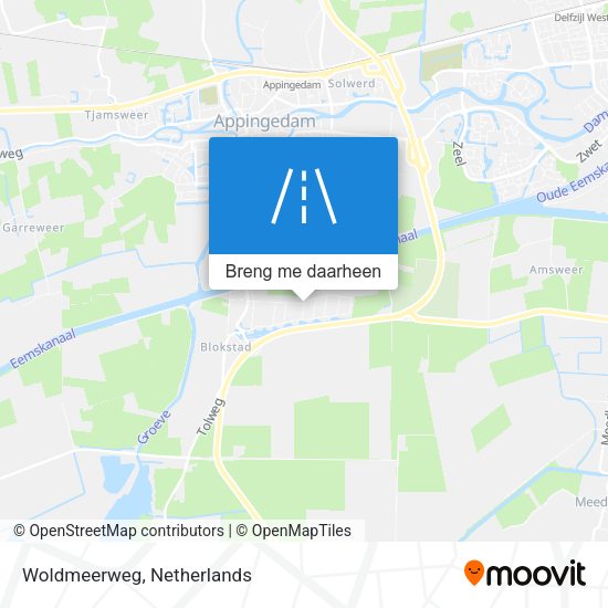 Woldmeerweg kaart