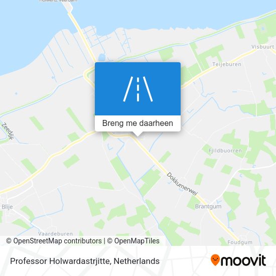 Professor Holwardastrjitte kaart
