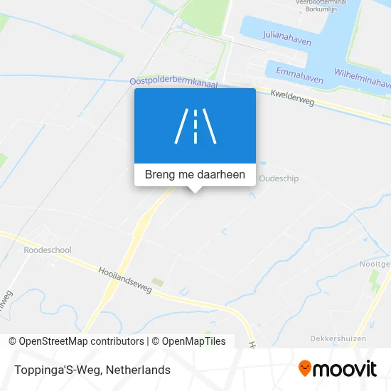 Toppinga'S-Weg kaart