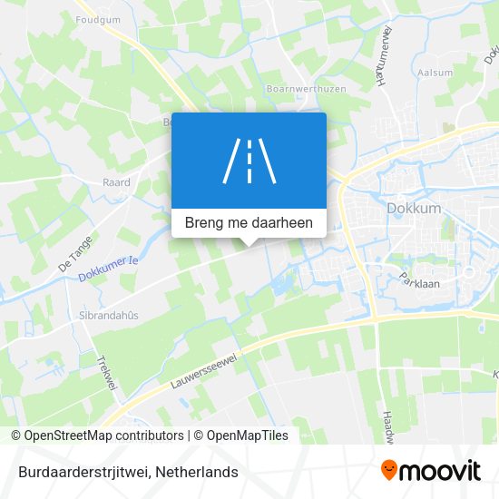 Burdaarderstrjitwei kaart