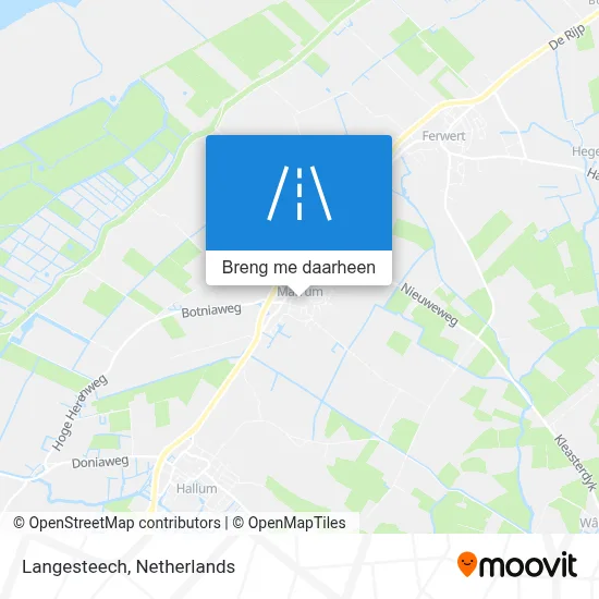 Langesteech kaart